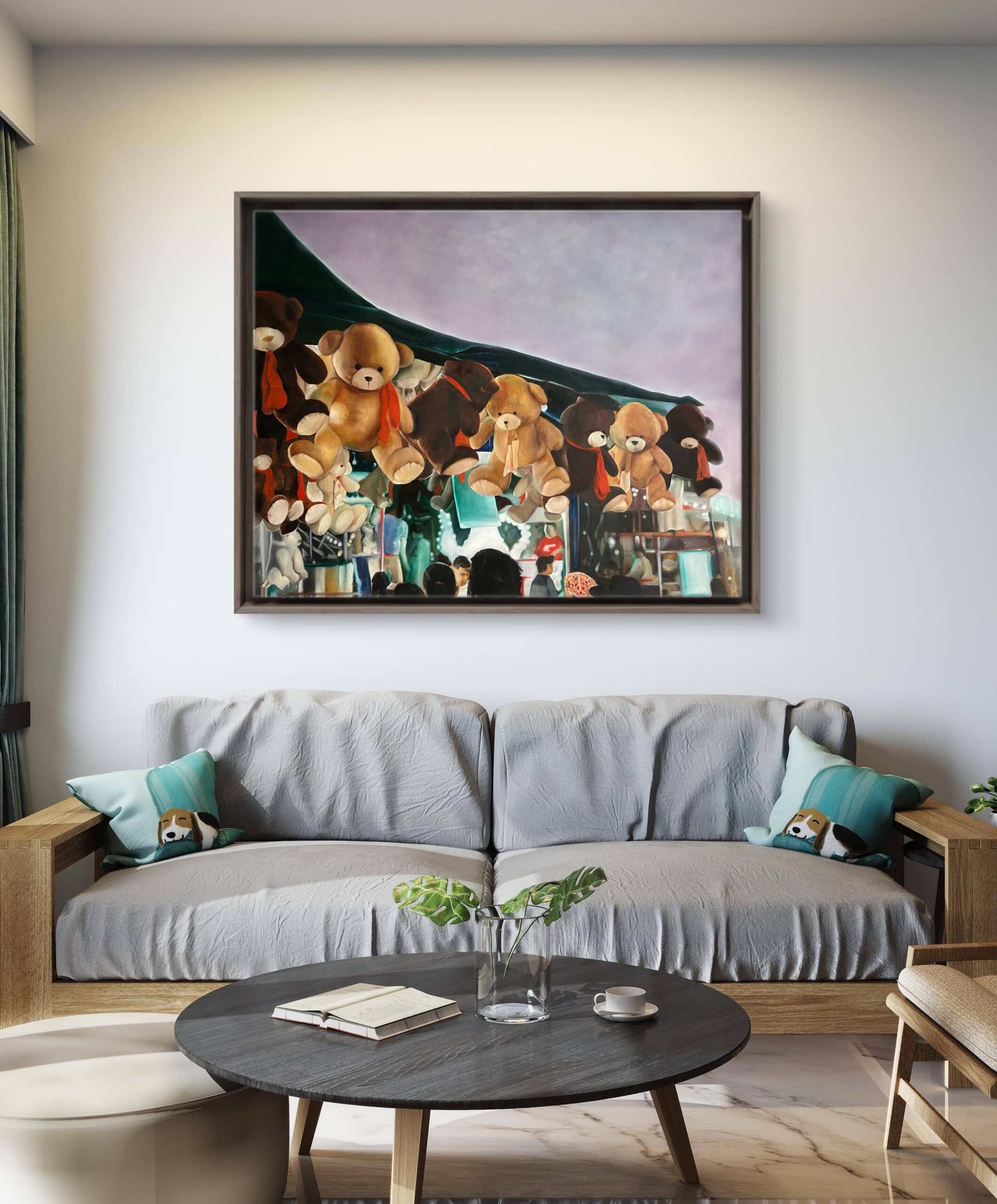 "Ein Versuch noch", von Maria Saleh, Werkansicht 3, Ölgemälde, 80 × 100 cm