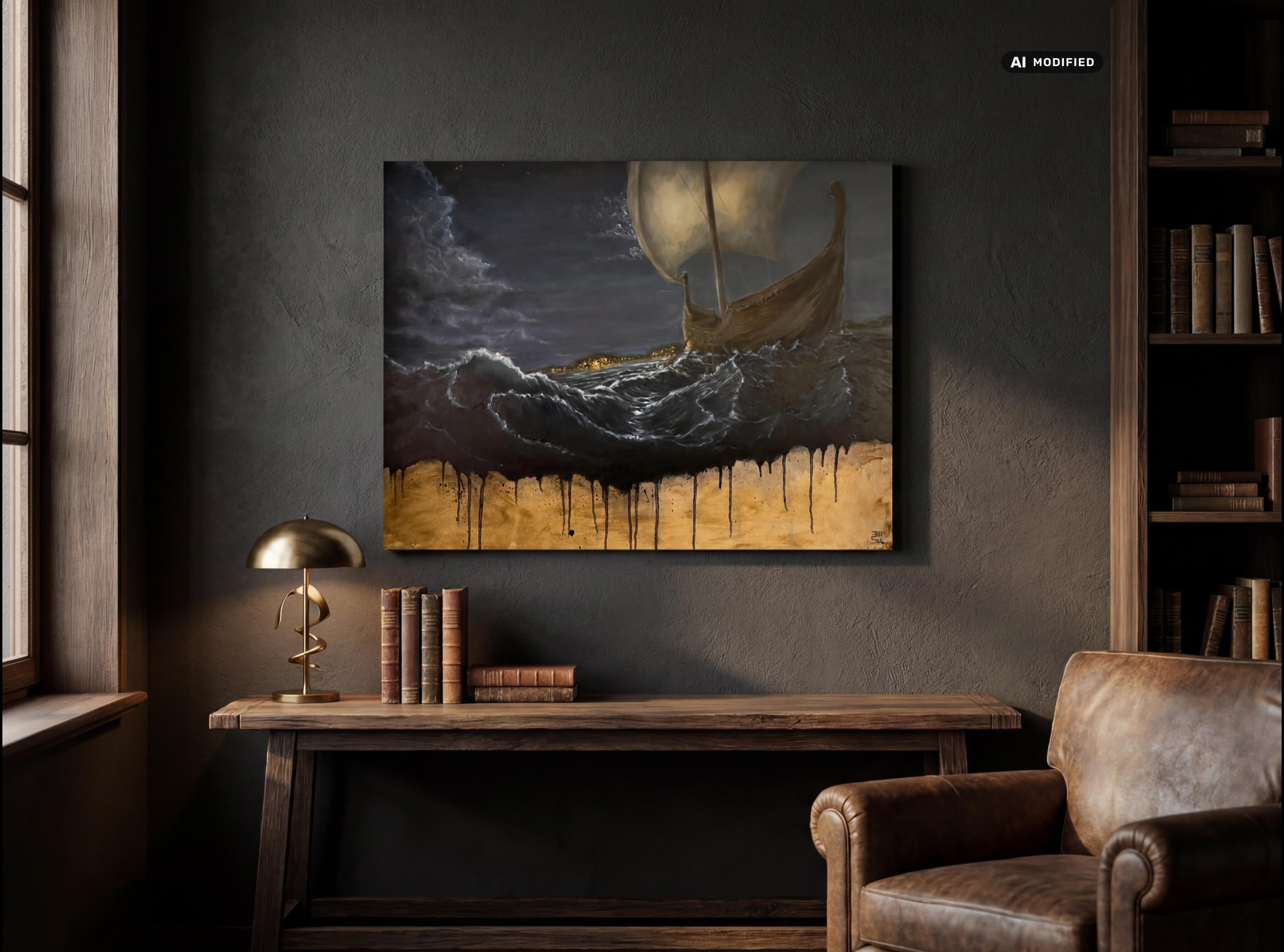 "Returning Home", von Elli Sue, Raumansicht, Ölgemälde, 70 × 90 cm