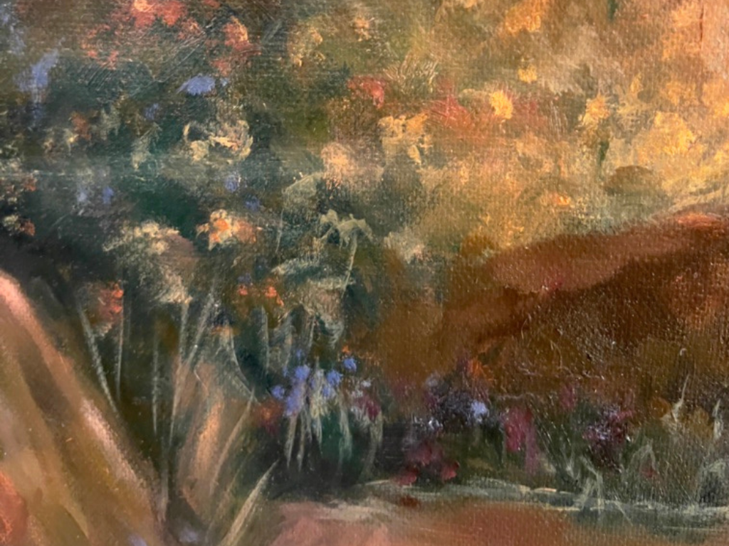 "Zwischenwelt", von Elli Sue, Detailaufnahme, Ölgemälde, 70 × 85 cm