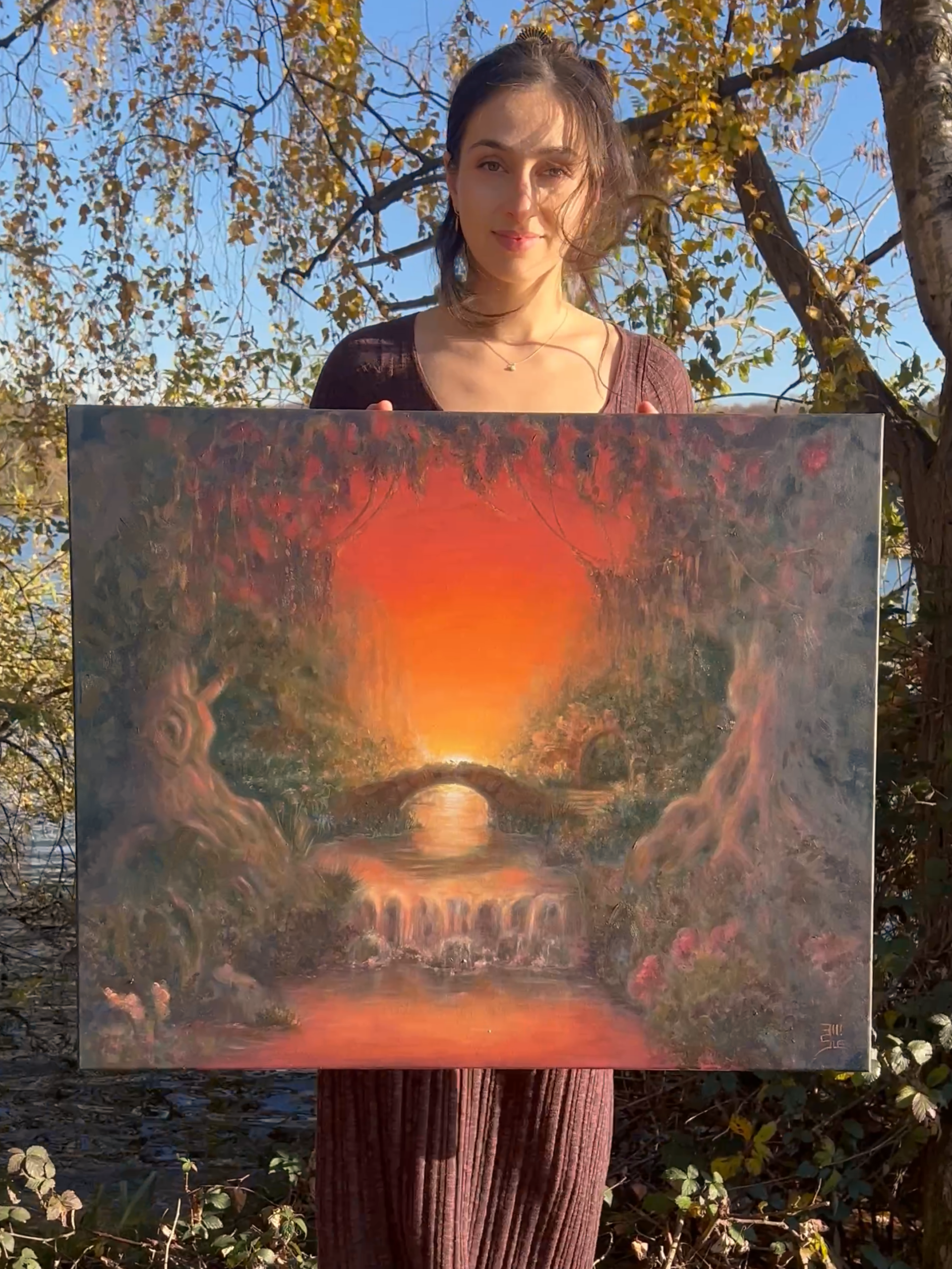 "Zwischenwelt", von Elli Sue, Werkansicht 1, Ölgemälde, 70 × 85 cm