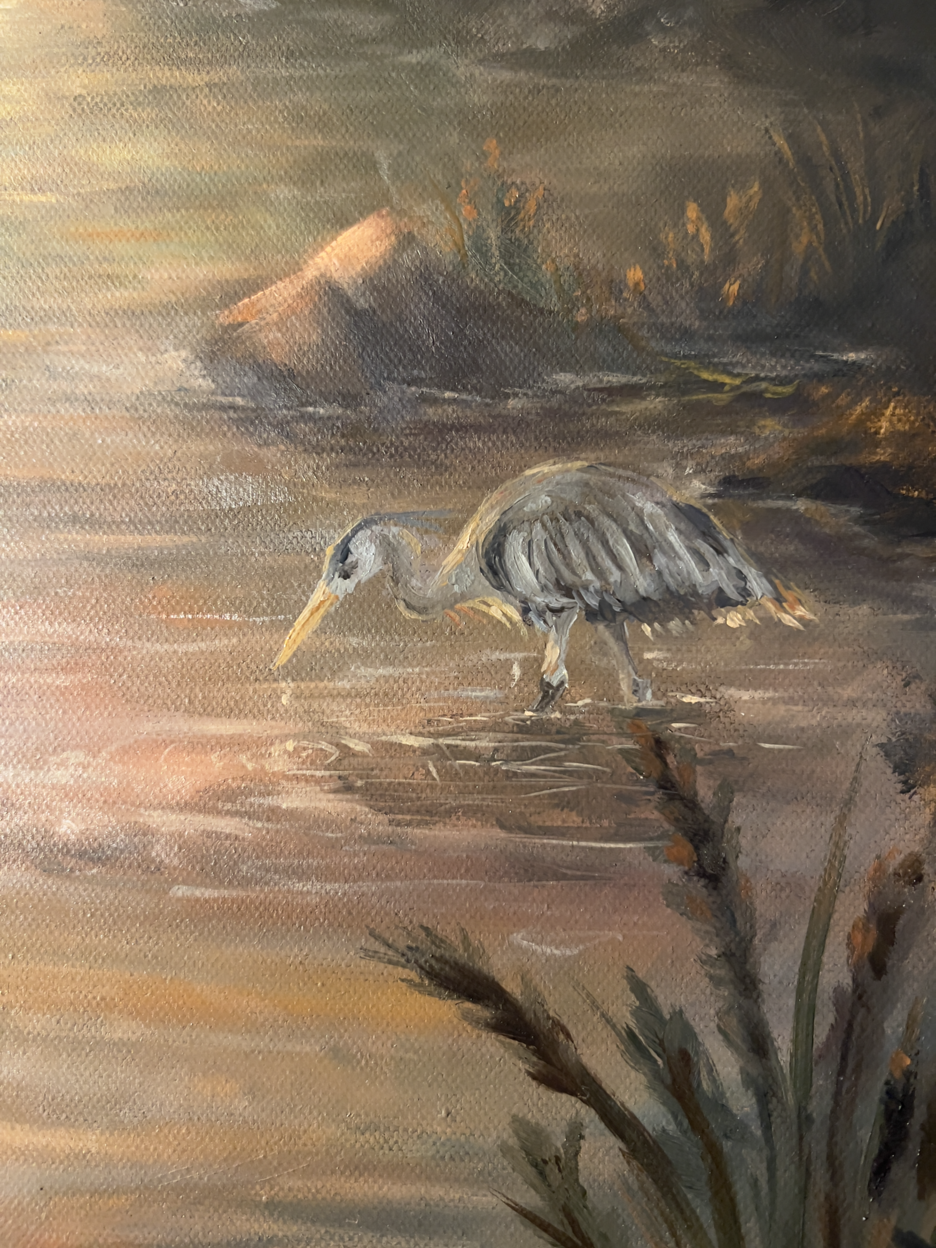 "Fluss der Könige", von Elli Sue, Detailaufnahme, Ölgemälde, 70 × 70 cm